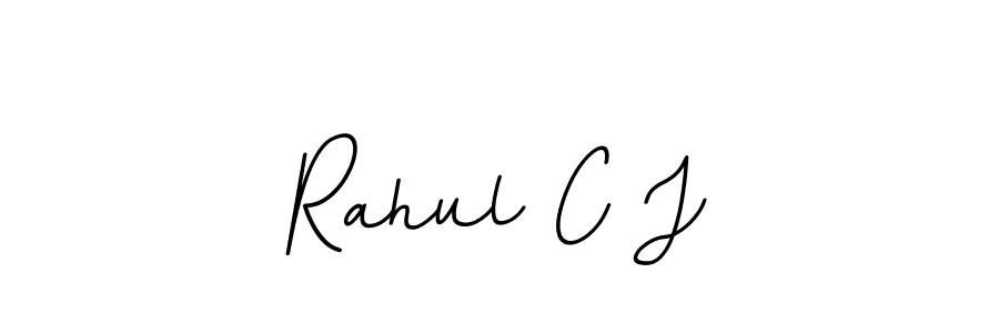 Rahul C J stylish signature style. Best Handwritten Sign (BallpointsItalic-DORy9) for my name. Handwritten Signature Collection Ideas for my name Rahul C J. Rahul C J signature style 11 images and pictures png
