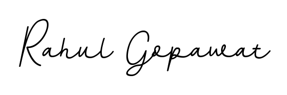 Looking for an artistic signature for Rahul Gopawat? The BallpointsItalic-DORy9 calligraphy style gives a sophisticated flow suitable for business cards and emails. Rahul Gopawat signature style 11 images and pictures png