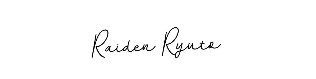 Create a beautiful signature design for name Raiden Ryuto. With this signature (BallpointsItalic-DORy9) fonts, you can make a handwritten signature for free. Raiden Ryuto signature style 11 images and pictures png