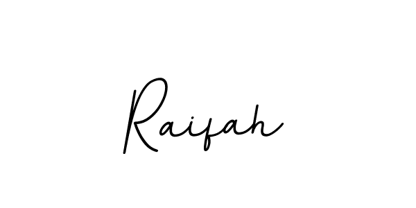 How to make Raifah name signature. Use BallpointsItalic-DORy9 style for creating short signs online. This is the latest handwritten sign. Raifah signature style 11 images and pictures png
