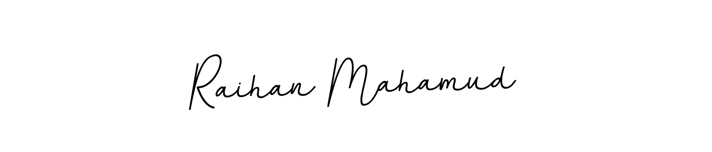 Design your own signature with our free online signature maker. With this signature software, you can create a handwritten (BallpointsItalic-DORy9) signature for name Raihan Mahamud. Raihan Mahamud signature style 11 images and pictures png