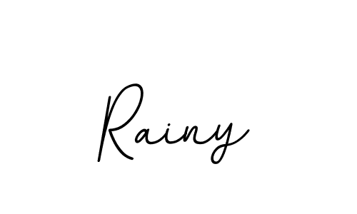 Use a signature maker to create a handwritten signature online. With this signature software, you can design (BallpointsItalic-DORy9) your own signature for name Rainy. Rainy signature style 11 images and pictures png