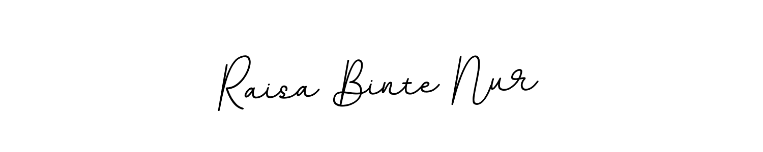 Use a signature maker to create a handwritten signature online. With this signature software, you can design (BallpointsItalic-DORy9) your own signature for name Raisa Binte Nur. Raisa Binte Nur signature style 11 images and pictures png