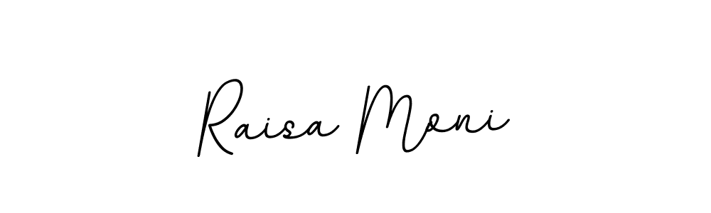 How to make Raisa Moni name signature. Use BallpointsItalic-DORy9 style for creating short signs online. This is the latest handwritten sign. Raisa Moni signature style 11 images and pictures png