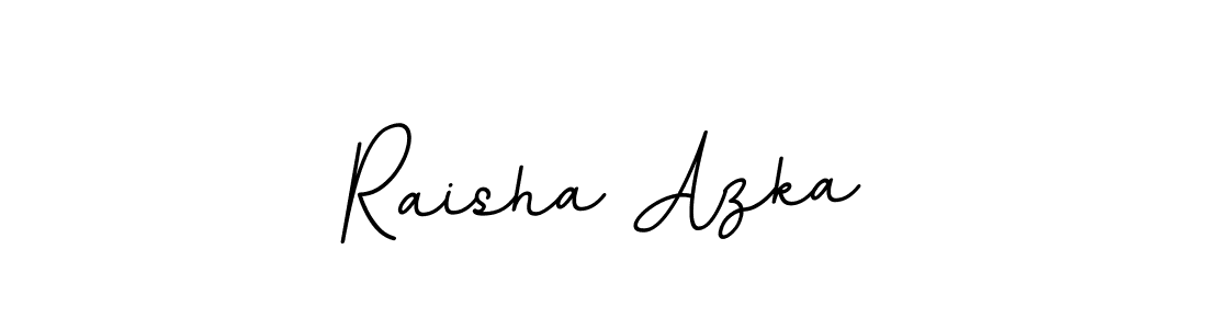 Make a beautiful signature design for name Raisha Azka. With this signature (BallpointsItalic-DORy9) style, you can create a handwritten signature for free. Raisha Azka signature style 11 images and pictures png