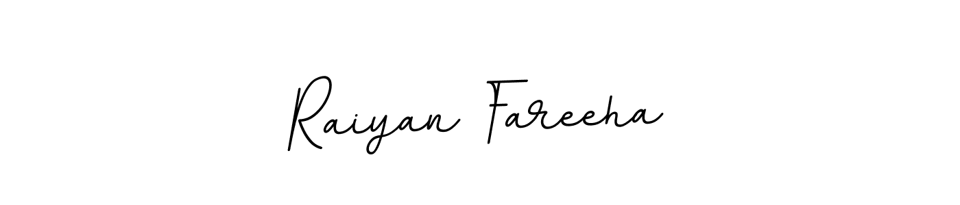 Design your own signature with our free online signature maker. With this signature software, you can create a handwritten (BallpointsItalic-DORy9) signature for name Raiyan Fareeha. Raiyan Fareeha signature style 11 images and pictures png