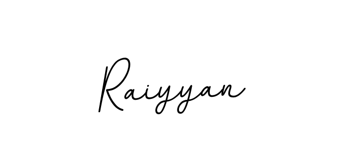 How to make Raiyyan name signature. Use BallpointsItalic-DORy9 style for creating short signs online. This is the latest handwritten sign. Raiyyan signature style 11 images and pictures png