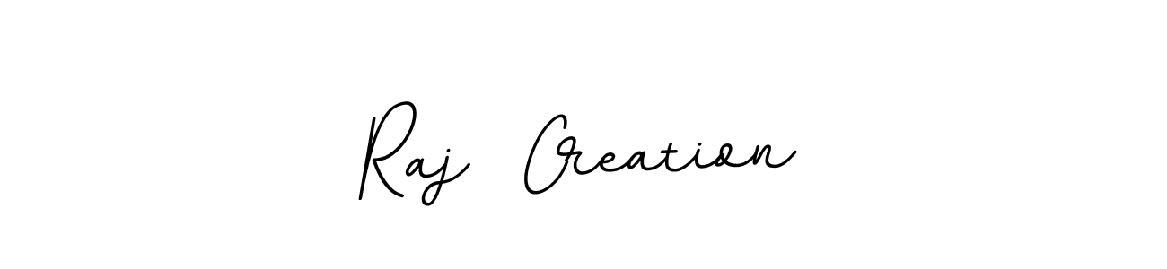 How to make Raj  Creation name signature. Use BallpointsItalic-DORy9 style for creating short signs online. This is the latest handwritten sign. Raj  Creation signature style 11 images and pictures png