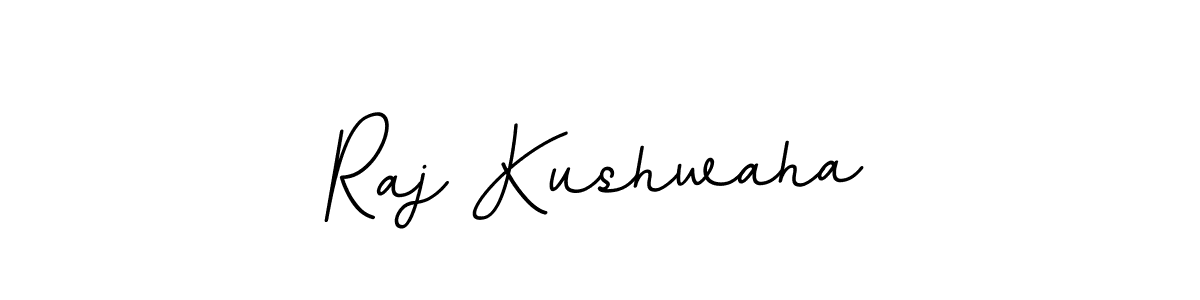 How to make Raj Kushwaha name signature. Use BallpointsItalic-DORy9 style for creating short signs online. This is the latest handwritten sign. Raj Kushwaha signature style 11 images and pictures png