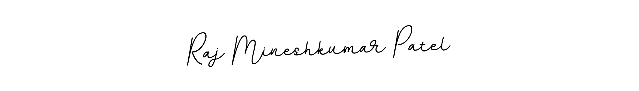 Make a beautiful signature design for name Raj Mineshkumar Patel. With this signature (BallpointsItalic-DORy9) style, you can create a handwritten signature for free. Raj Mineshkumar Patel signature style 11 images and pictures png