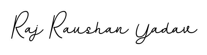 Stand out with a creative autograph for Raj Raushan Yadav. The BallpointsItalic-DORy9 styling blends modern aesthetics with classic signature flourishes. Raj Raushan Yadav signature style 11 images and pictures png