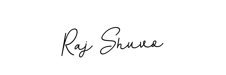Use a signature maker to create a handwritten signature online. With this signature software, you can design (BallpointsItalic-DORy9) your own signature for name Raj Shuvo. Raj Shuvo signature style 11 images and pictures png