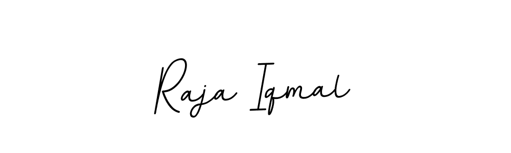 Create a beautiful signature design for name Raja Iqmal. With this signature (BallpointsItalic-DORy9) fonts, you can make a handwritten signature for free. Raja Iqmal signature style 11 images and pictures png