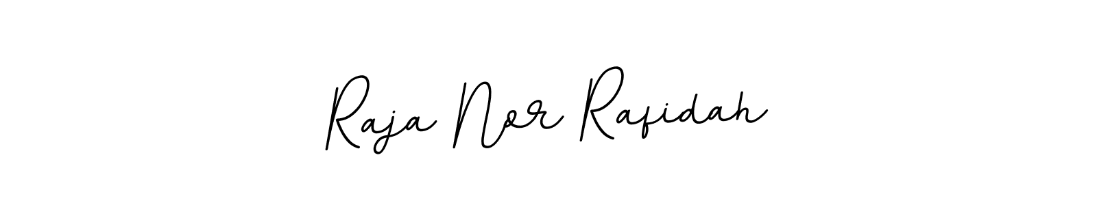 Use a signature maker to create a handwritten signature online. With this signature software, you can design (BallpointsItalic-DORy9) your own signature for name Raja Nor Rafidah. Raja Nor Rafidah signature style 11 images and pictures png