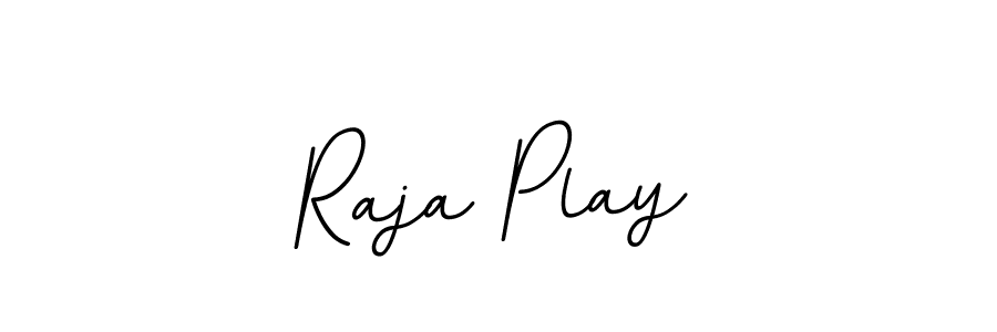 Make a beautiful signature design for name Raja Play. With this signature (BallpointsItalic-DORy9) style, you can create a handwritten signature for free. Raja Play signature style 11 images and pictures png