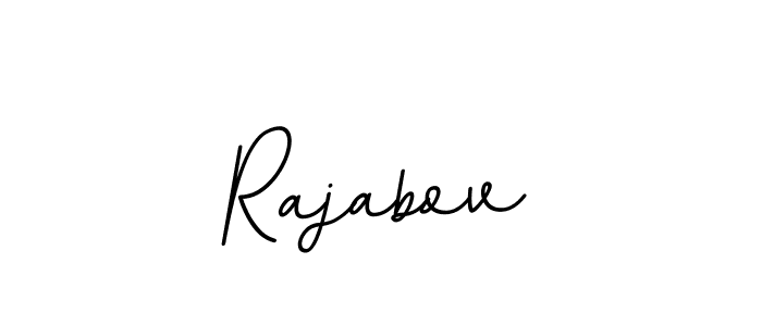 Design your own signature with our free online signature maker. With this signature software, you can create a handwritten (BallpointsItalic-DORy9) signature for name Rajabov. Rajabov signature style 11 images and pictures png
