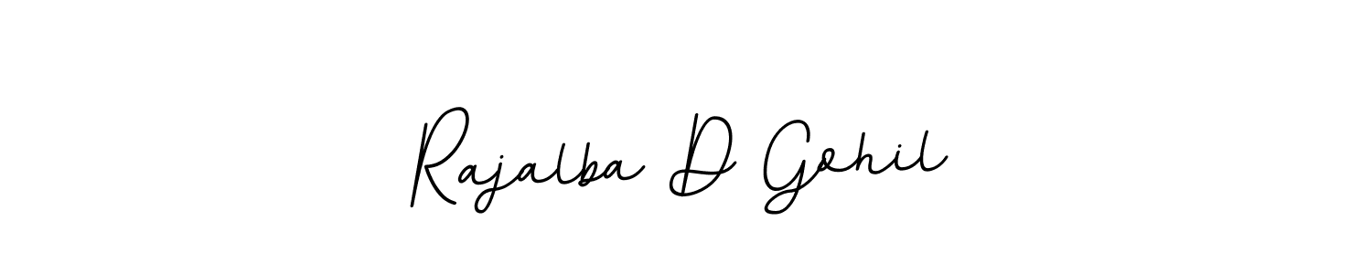 How to make Rajalba D Gohil name signature. Use BallpointsItalic-DORy9 style for creating short signs online. This is the latest handwritten sign. Rajalba D Gohil signature style 11 images and pictures png