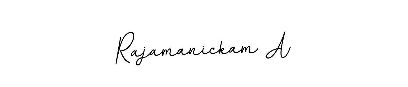 The best way (BallpointsItalic-DORy9) to make a short signature is to pick only two or three words in your name. The name Rajamanickam A include a total of six letters. For converting this name. Rajamanickam A signature style 11 images and pictures png