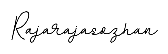 The BallpointsItalic-DORy9 typeface gives name Rajarajasozhan a refined look. Suitable for certificates, diplomas, and official verification. Rajarajasozhan signature style 11 images and pictures png
