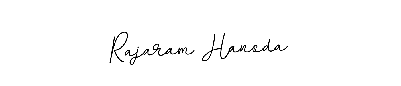 You should practise on your own different ways (BallpointsItalic-DORy9) to write your name (Rajaram Hansda) in signature. don't let someone else do it for you. Rajaram Hansda signature style 11 images and pictures png