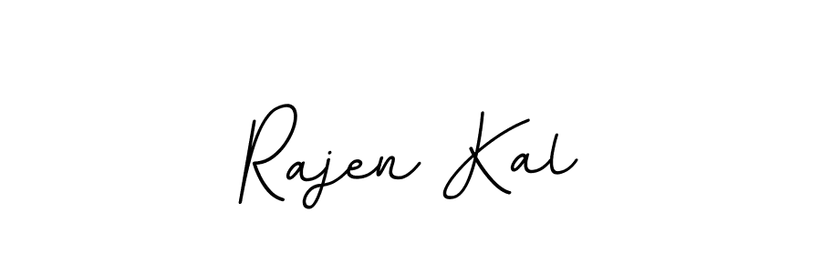 The best way (BallpointsItalic-DORy9) to make a short signature is to pick only two or three words in your name. The name Rajen Kal include a total of six letters. For converting this name. Rajen Kal signature style 11 images and pictures png