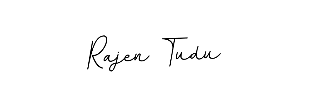 How to make Rajen Tudu name signature. Use BallpointsItalic-DORy9 style for creating short signs online. This is the latest handwritten sign. Rajen Tudu signature style 11 images and pictures png