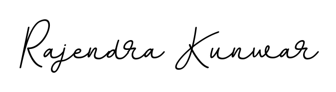 A modern signature idea for name Rajendra Kunwar using BallpointsItalic-DORy9 font. Clean strokes and elegant curves make it stand out instantly. Rajendra Kunwar signature style 11 images and pictures png
