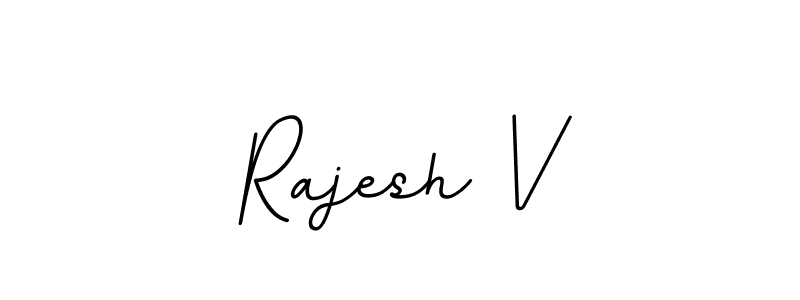 You should practise on your own different ways (BallpointsItalic-DORy9) to write your name (Rajesh V) in signature. don't let someone else do it for you. Rajesh V signature style 11 images and pictures png