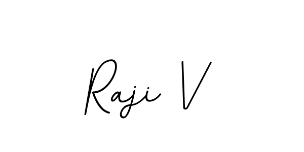 Use a signature maker to create a handwritten signature online. With this signature software, you can design (BallpointsItalic-DORy9) your own signature for name Raji V. Raji V signature style 11 images and pictures png