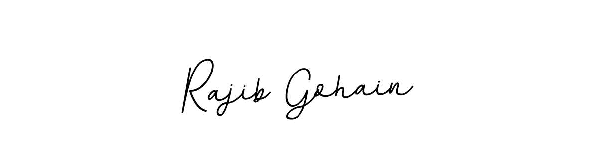 Use a signature maker to create a handwritten signature online. With this signature software, you can design (BallpointsItalic-DORy9) your own signature for name Rajib Gohain. Rajib Gohain signature style 11 images and pictures png