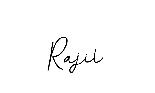 This is the best signature style for the Rajil name. Also you like these signature font (BallpointsItalic-DORy9). Mix name signature. Rajil signature style 11 images and pictures png