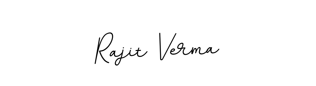 How to make Rajit Verma name signature. Use BallpointsItalic-DORy9 style for creating short signs online. This is the latest handwritten sign. Rajit Verma signature style 11 images and pictures png