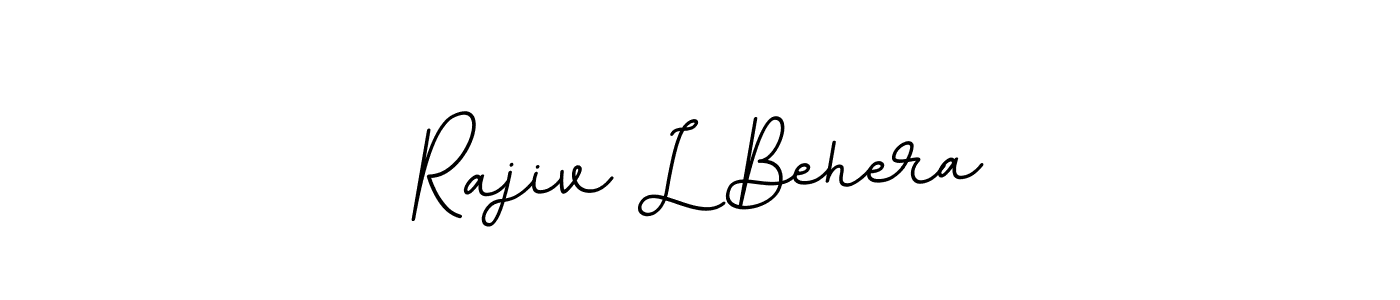 How to make Rajiv L Behera name signature. Use BallpointsItalic-DORy9 style for creating short signs online. This is the latest handwritten sign. Rajiv L Behera signature style 11 images and pictures png