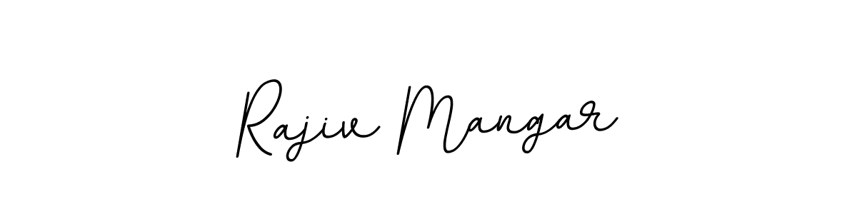 How to make Rajiv Mangar name signature. Use BallpointsItalic-DORy9 style for creating short signs online. This is the latest handwritten sign. Rajiv Mangar signature style 11 images and pictures png