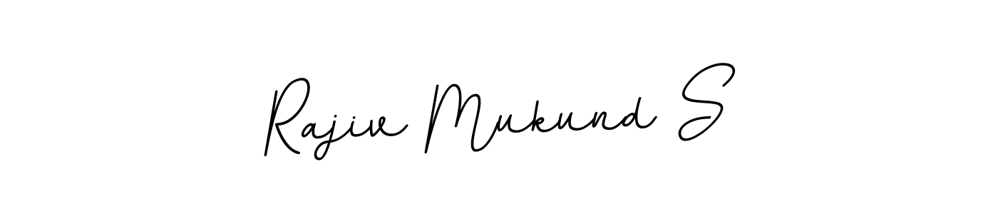 This is the best signature style for the Rajiv Mukund S name. Also you like these signature font (BallpointsItalic-DORy9). Mix name signature. Rajiv Mukund S signature style 11 images and pictures png