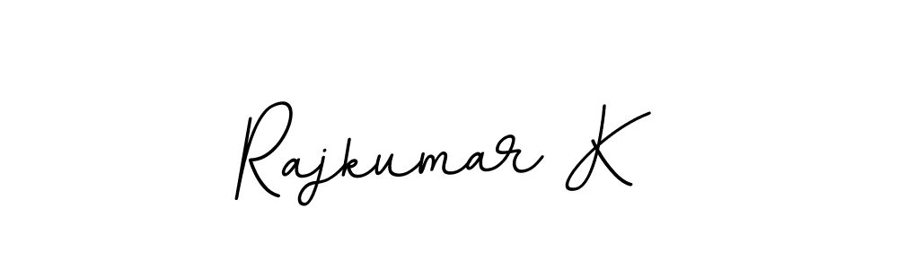 Make a beautiful signature design for name Rajkumar K. With this signature (BallpointsItalic-DORy9) style, you can create a handwritten signature for free. Rajkumar K signature style 11 images and pictures png