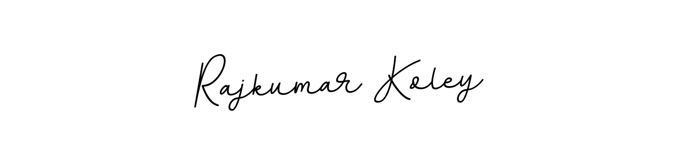 This is the best signature style for the Rajkumar Koley name. Also you like these signature font (BallpointsItalic-DORy9). Mix name signature. Rajkumar Koley signature style 11 images and pictures png