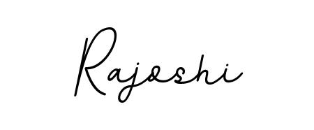 The best way (BallpointsItalic-DORy9) to make a short signature is to pick only two or three words in your name. For converting this name Rajoshi. Rajoshi signature style 11 images and pictures png