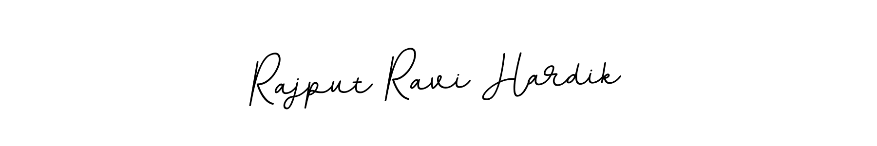 How to make Rajput Ravi Hardik name signature. Use BallpointsItalic-DORy9 style for creating short signs online. This is the latest handwritten sign. Rajput Ravi Hardik signature style 11 images and pictures png