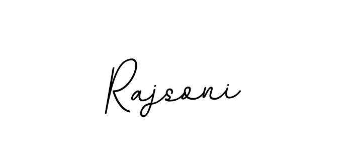 Use a signature maker to create a handwritten signature online. With this signature software, you can design (BallpointsItalic-DORy9) your own signature for name Rajsoni. Rajsoni signature style 11 images and pictures png