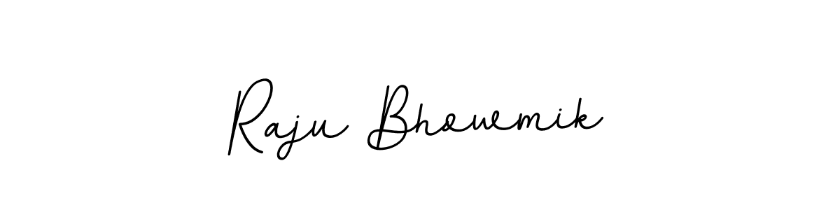 The best way (BallpointsItalic-DORy9) to make a short signature is to pick only two or three words in your name. The name Raju Bhowmik include a total of six letters. For converting this name. Raju Bhowmik signature style 11 images and pictures png