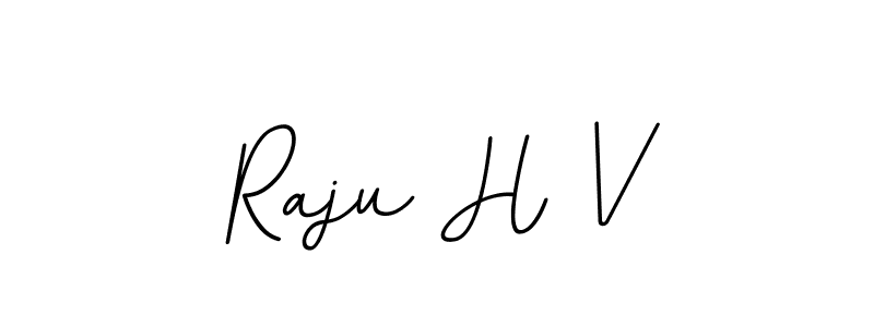 This is the best signature style for the Raju H V name. Also you like these signature font (BallpointsItalic-DORy9). Mix name signature. Raju H V signature style 11 images and pictures png