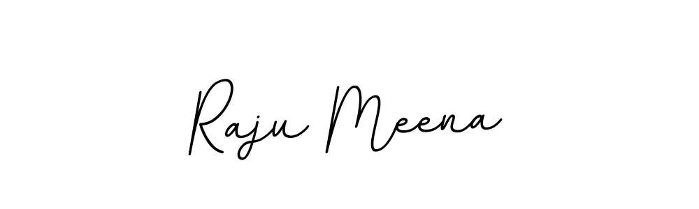 How to make Raju Meena name signature. Use BallpointsItalic-DORy9 style for creating short signs online. This is the latest handwritten sign. Raju Meena signature style 11 images and pictures png