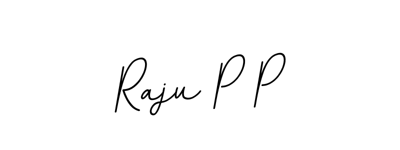 You should practise on your own different ways (BallpointsItalic-DORy9) to write your name (Raju P P) in signature. don't let someone else do it for you. Raju P P signature style 11 images and pictures png
