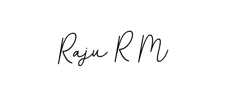 It looks lik you need a new signature style for name Raju R M. Design unique handwritten (BallpointsItalic-DORy9) signature with our free signature maker in just a few clicks. Raju R M signature style 11 images and pictures png