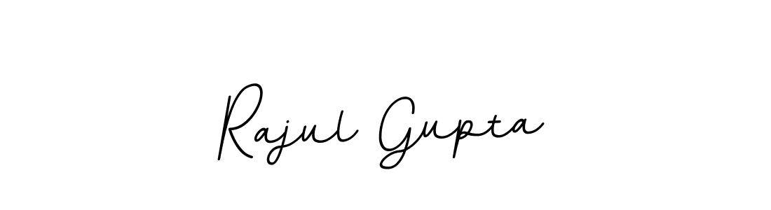 How to make Rajul Gupta name signature. Use BallpointsItalic-DORy9 style for creating short signs online. This is the latest handwritten sign. Rajul Gupta signature style 11 images and pictures png