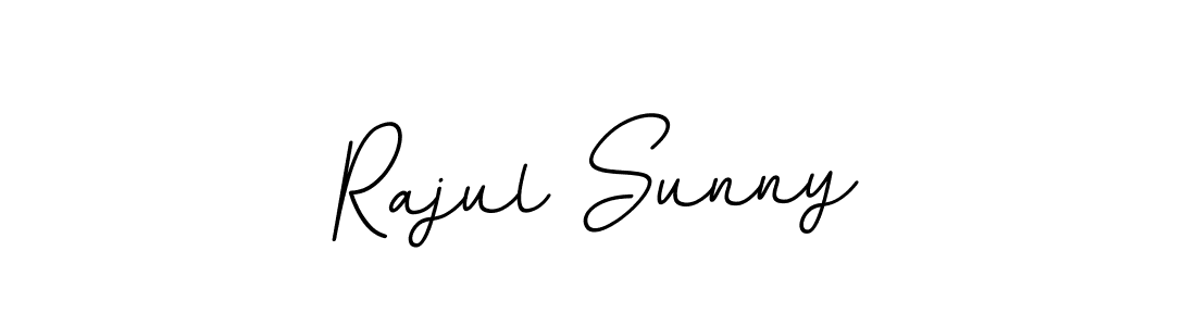 Use a signature maker to create a handwritten signature online. With this signature software, you can design (BallpointsItalic-DORy9) your own signature for name Rajul Sunny. Rajul Sunny signature style 11 images and pictures png