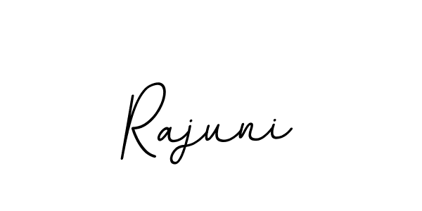 Use a signature maker to create a handwritten signature online. With this signature software, you can design (BallpointsItalic-DORy9) your own signature for name Rajuni. Rajuni signature style 11 images and pictures png