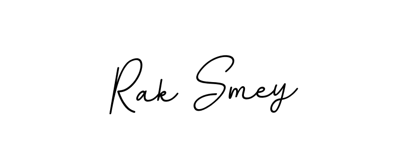 How to make Rak Smey name signature. Use BallpointsItalic-DORy9 style for creating short signs online. This is the latest handwritten sign. Rak Smey signature style 11 images and pictures png
