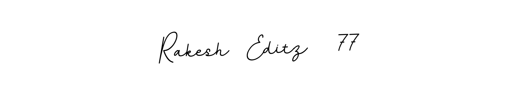 The best way (BallpointsItalic-DORy9) to make a short signature is to pick only two or three words in your name. The name Rakesh  Editz   77 include a total of six letters. For converting this name. Rakesh  Editz   77 signature style 11 images and pictures png